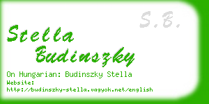 stella budinszky business card